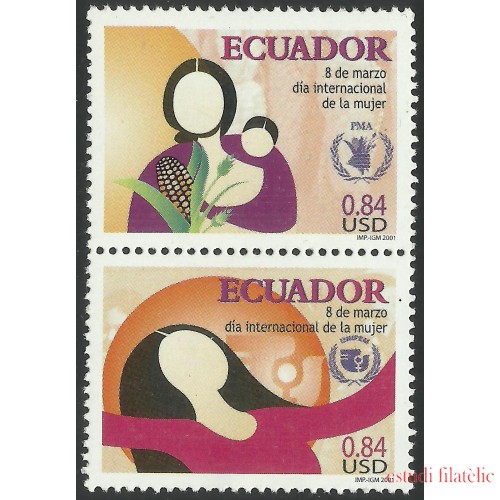 Ecuador 1536/37 2001 8 Marzo Día Internacional de la Mujer MNH 