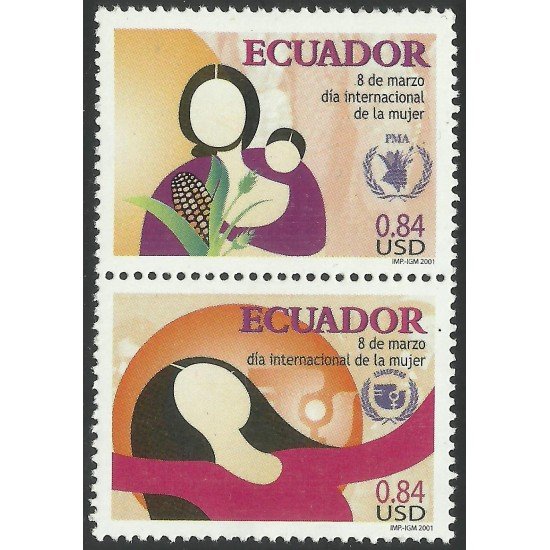Ecuador 1536/37 2001 8 Marzo Día Internacional de la Mujer MNH Ecuador 1536/37 2001 8 Marzo Día Internacional de la Mujer MNH