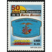 Ecuador 1538 2001 50 Años de La Marina Mercante barco ship MNH 