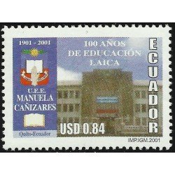 Ecuador 1545 2001 100 años de educación laica Manuela Cañizares MNH Ecuador 1545 2001 100 años de educación laica Manuela Cañizares MNH