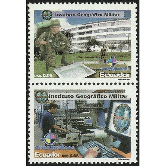 Ecuador 1549/50 2001 Instituto geográfico Militar Military MNH Ecuador 1549/50 2001 Instituto geográfico Militar Military MNH