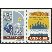 Ecuador 1551/52 2001 Censo Nacional de Población y Vivienda MNH 
