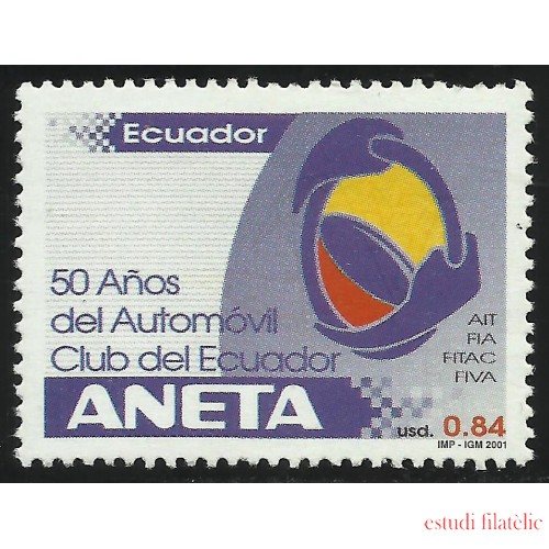Ecuador 1553 2001 50 Años del Automóvil Club Ecuador MNH 