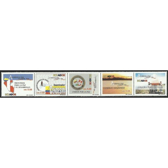 Ecuador 1567/71 2001 Acuerdos de Paz Ecuador Perú MNH Ecuador 1567/71 2001 Acuerdos de Paz Ecuador Perú MNH