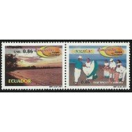 Ecuador 1573/74 2001 Esmeraldas Ciudad Turística Música Music MNH