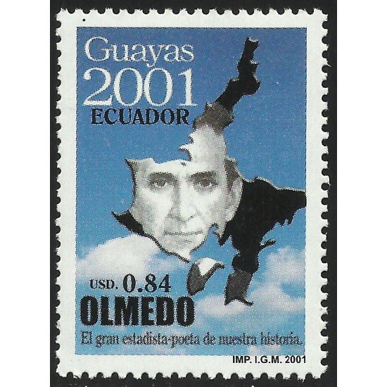 Ecuador 1605 2001 Homenaje al Poeta Olmedo MNH Ecuador 1605 2001 Homenaje al Poeta Olmedo MNH