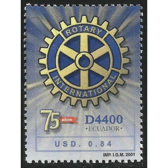 Ecuador 1608 2001 75 Años Rotary International MNH Ecuador 1608 2001 75 Años Rotary International MNH