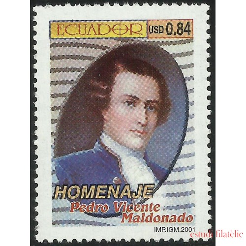 Ecuador 1609 2001 Homenaje a Pedro Vicente Maldonado Cartógrafo MNH 