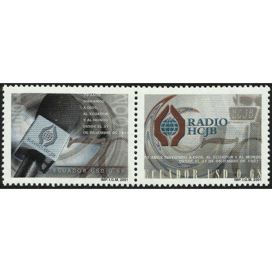 Ecuador 1610/11 2001 70 Aniversario Radio HCJB  MNH