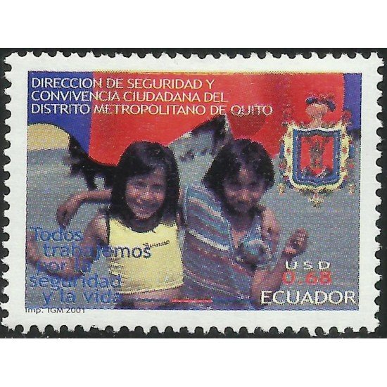 Ecuador 1612 2001 Dirección Seguridad Distrito de Quito MNH Ecuador 1612 2001 Dirección Seguridad Distrito de Quito MNH