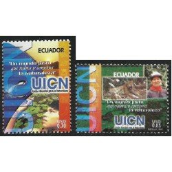 Ecuador 1623/24 2002 UICN UNión mundial para la Naturaleza Fauna Jaguar Ballena Ecuador 1623/24 2002 UICN UNión mundial para la Naturaleza Fauna Jaguar Ballena