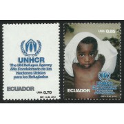 Ecuador 1625/26 20002 UNHCR 50 Alto Comisariado Naciones Unidas Refugiados MNH 