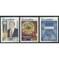 Ecuador 1627/29 2002 DR. NIcolás Leoz Presidente CSF  Fútbol Football MNH