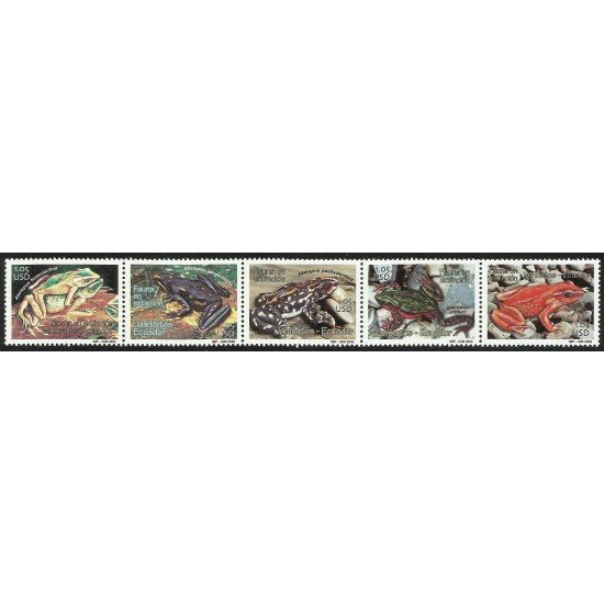 Ecuador 1630/34 2002 Fauna en extinción Ranas Frog MNH Ecuador 1630/34 2002 Fauna en extinción Ranas Frog MNH