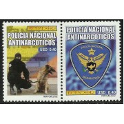 Ecuador 1652/53 2002 Policía Nacional Antinarcóticos Perro dog MNH 