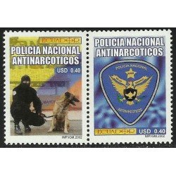 Ecuador 1652/53 2002 Policía Nacional Antinarcóticos Perro dog MNH Ecuador 1652/53 2002 Policía Nacional Antinarcóticos Perro dog MNH