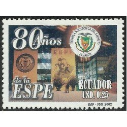 Ecuador 1664 2002 80 Aniversario ESPE MNH Ecuador 1664 2002 80 Aniversario ESPE MNH