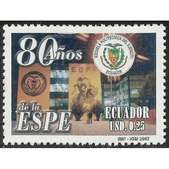 Ecuador 1664 2002 80 Aniversario ESPE MNH