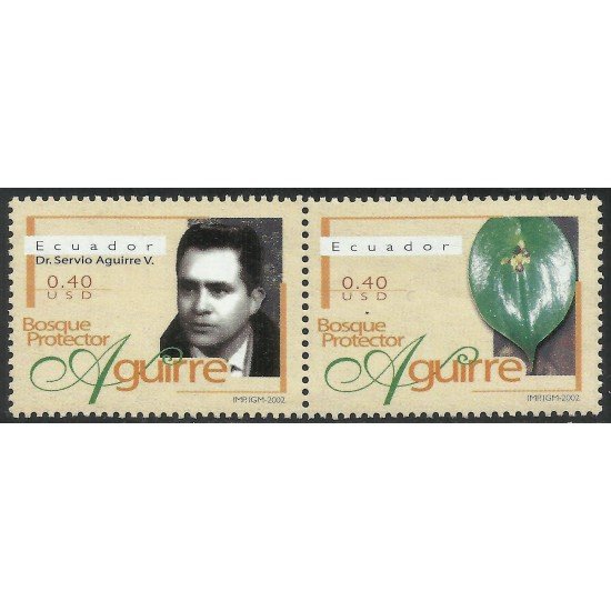 Ecuador 1667/68 2002 Dr. Sergio Aguirre Bosque protector Flora MNH Ecuador 1667/68 2002 Dr. Sergio Aguirre Bosque protector Flora MNH