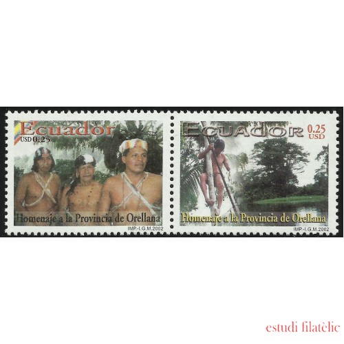 Ecuador 1673/74 2002 Provincia de Orellana Indígenas MNH 