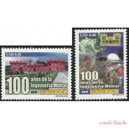 Ecuador 1675/76 2002 100 Años de la Ingeniería MIlitar Military MNH 