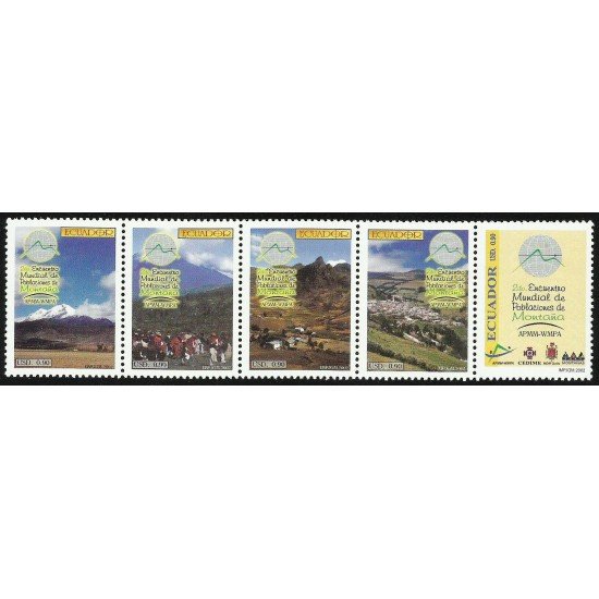 Ecuador 1687/91 2002 2º Encuentro Mundial de Poblaciones de Montaña Bicicleta Ecuador 1687/91 2002 2º Encuentro Mundial de Poblaciones de Montaña Bicicleta