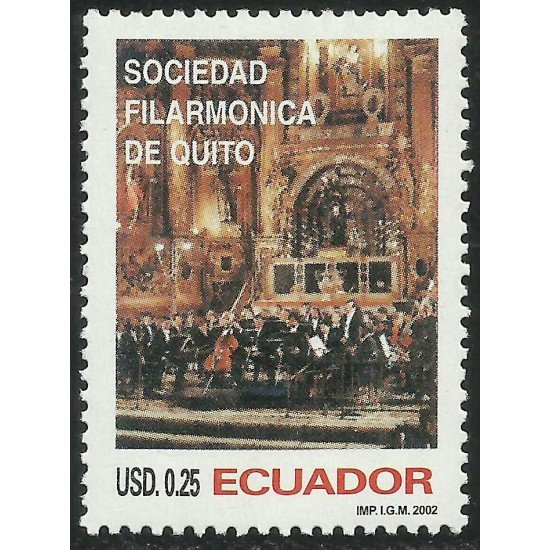 Ecuador 1693 2002 Sociedad Filarmónica de Quito Música Music MNH