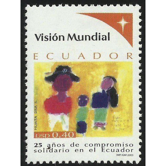 Ecuador 1709 2003 25 Años Compromiso Solidario MNH Ecuador 1709 2003 25 Años Compromiso Solidario MNH