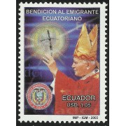 Ecuador 1710 2003 Papa Juan Pablo II Bendición al emigrante Ecuatoriano MNH