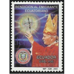 Ecuador 1710 2003 Papa Juan Pablo II Bendición al emigrante Ecuatoriano MNH Ecuador 1710 2003 Papa Juan Pablo II Bendición al emigrante Ecuatoriano MNH