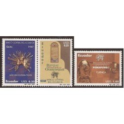 Ecuador 1745/47 2003 Banco Central Pumapungo Cuenca Máscara Tolita Guayaquil MNH Ecuador 1745/47 2003 Banco Central Pumapungo Cuenca Máscara Tolita Guayaquil MNH