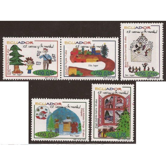 Ecuador 1771/75 2003 Navidad Christmas Papa Noel MNH Ecuador 1771/75 2003 Navidad Christmas Papa Noel MNH