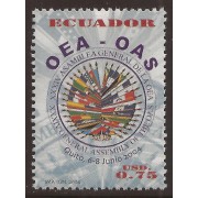Ecuador 1792 34 Asamblea OEA - OAS Banderas flags MNH