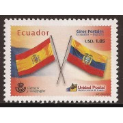 Ecuador 1802 2004 Giros postales Ecuador - España Banderas Flag MNH 