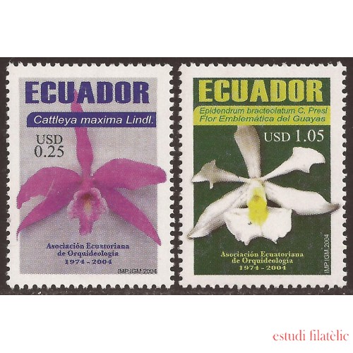 Ecuador 1803/04 2004 30 Aniv. asociación Ecuatoriana de Orquideología Orquídea  