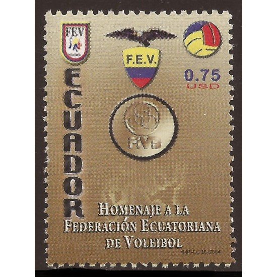 Ecuador 1810 2004 Federación Ecuatoriana de Voleibol MNH Ecuador 1810 2004 Federación Ecuatoriana de Voleibol MNH