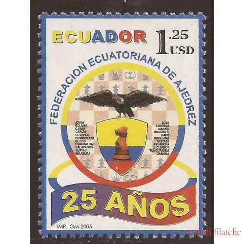 Ecuador 1819 2005 25 Aniv. Federación Ecuatoriana Ajedrez Chess M