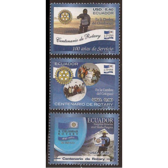 Ecuador 1831/33 2005 Centenario Rotary Chimborazo Cotopaxi Shisha Pangma MNH