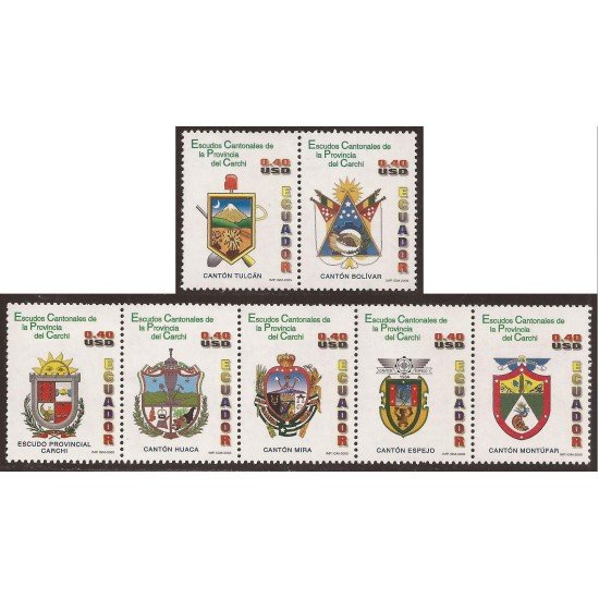 Ecuador 1835/41 2005 Escudos Cantonales de la Provincia del Carchi MNH