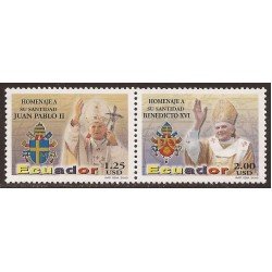 Ecuador 1848/49 2005 Papa Juan Pablo II Benedicto XVI Religión MNH Ecuador 1848/49 2005 Papa Juan Pablo II Benedicto XVI Religión MNH
