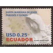 Ecuador 1850 2005 Santa Madrona de Jesús Paredes y Flores Religión  MNH 