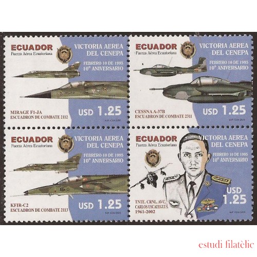 Ecuador 1884/87 2005 Victoria Aérea del Cenepa Avión Military MNH