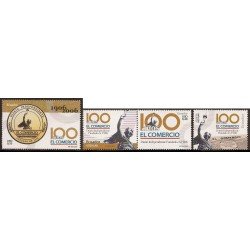Ecuador 1893/96 2006 Centenario Diario Independiente El Comercio MNH Ecuador 1893/96 2006 Centenario Diario Independiente El Comercio MNH