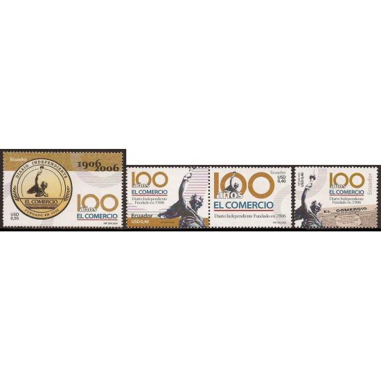 Ecuador 1893/96 2006 Centenario Diario Independiente El Comercio MNH