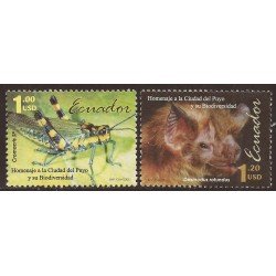 Ecuador 1899/00 2006 Ciudad del Puyo y su diversidad Fauna Desmodus Rotundus MNH Ecuador 1899/00 2006 Ciudad del Puyo y su diversidad Fauna Desmodus Rotundus MNH