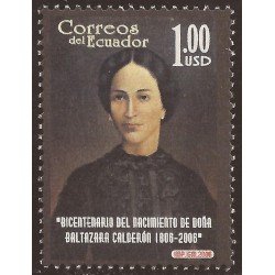 Ecuador 1915 2006 Bicentenario Nacimiento Doña Baltazara Calderón MNH Ecuador 1915 2006 Bicentenario Nacimiento Doña Baltazara Calderón MNH