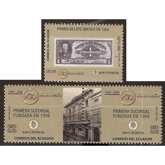 Ecuador 1917/19 2006 CEntenario de la banca Pichincha 1906 MNH Ecuador 1917/19 2006 CEntenario de la banca Pichincha 1906 MNH