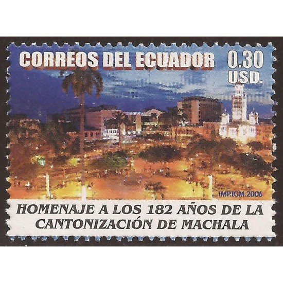 Ecuador 1920 2006 182 Años de la Canonización de Machala Religión MNH Ecuador 1920 2006 182 Años de la Canonización de Machala Religión MNH