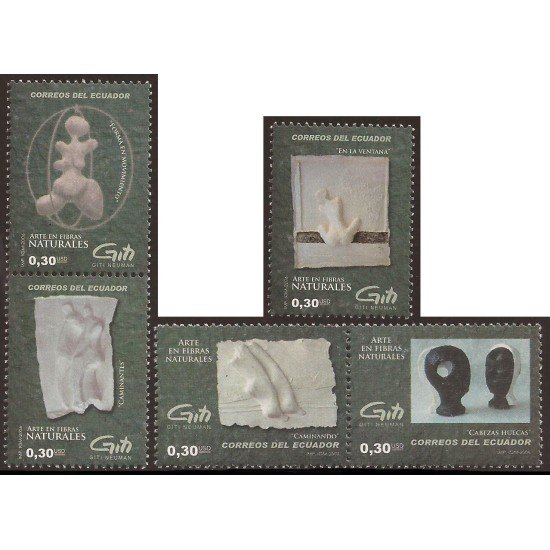 Ecuador 1928/32 2006 Arte en fibras naturales Giti Neuman Arista y escultor MNH Ecuador 1928/32 2006 Arte en fibras naturales Giti Neuman Arista y escultor MNH