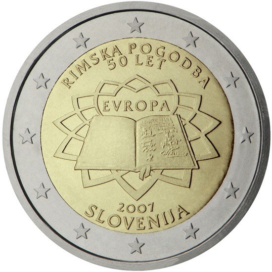 Eslovenia 2007 2 € euros conmemorativos 50º Aniversario Tratado de Roma Eslovenia 2007 2 € euros conmemorativos 50º Aniversario Tratado de Roma